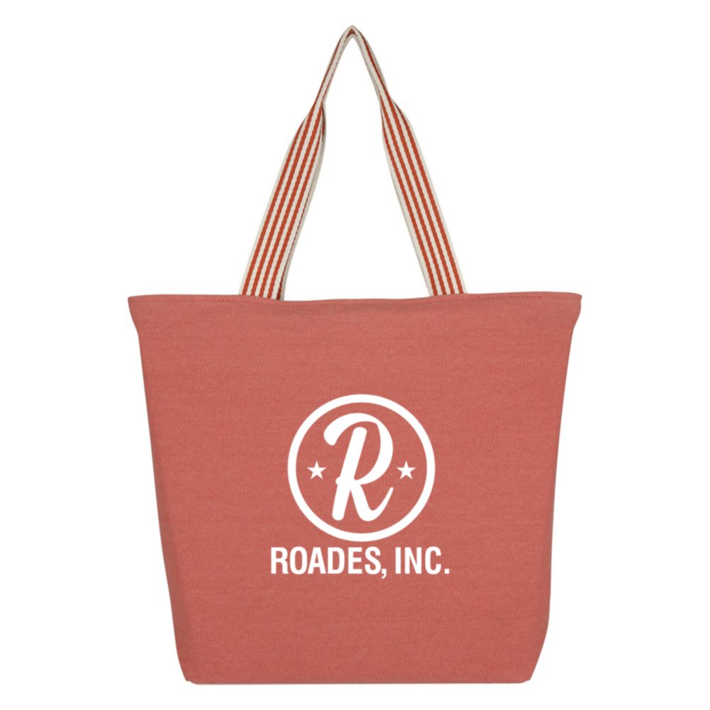 View larger image of Add Your Logo: You Can Handle This Striped Tote
